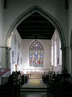 the light filled chancel -avert gaze from that glass