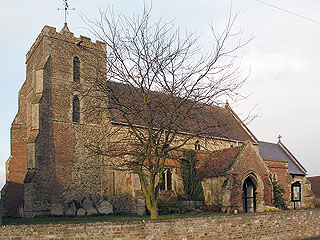 the reddish sight that is Witcham church