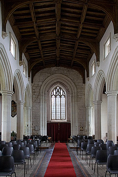 the nave and tower arch from the screen
