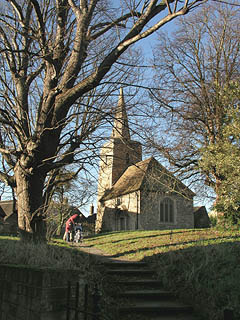 the tiny stump of a church that is all that remains of St Peters