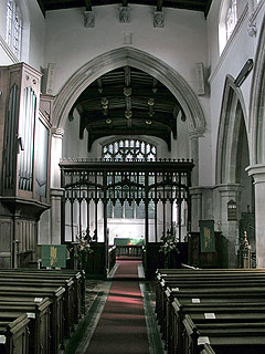 a fine screen and chancel roof