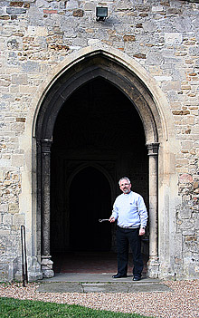 the helpful vicar with THE KEY