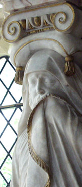 a mourner on the Fryer tomb