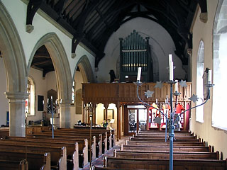 looking west down the nave